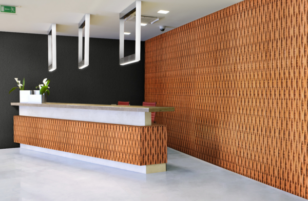 Panel dinding anyaman bambu alami